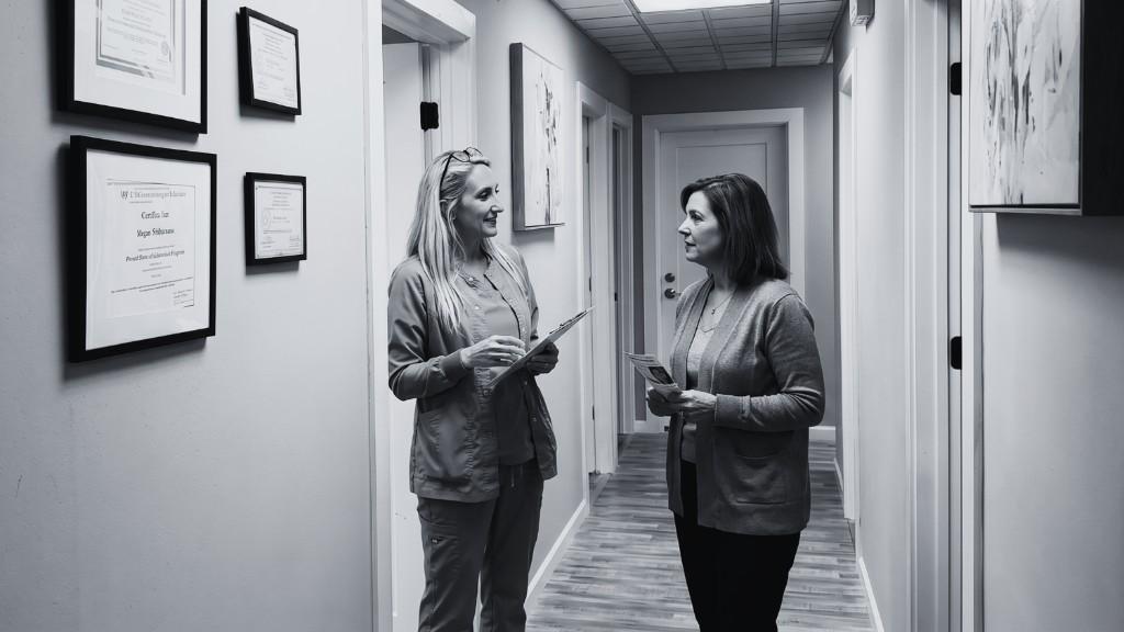 Drip Lounge clinician consulting with a client